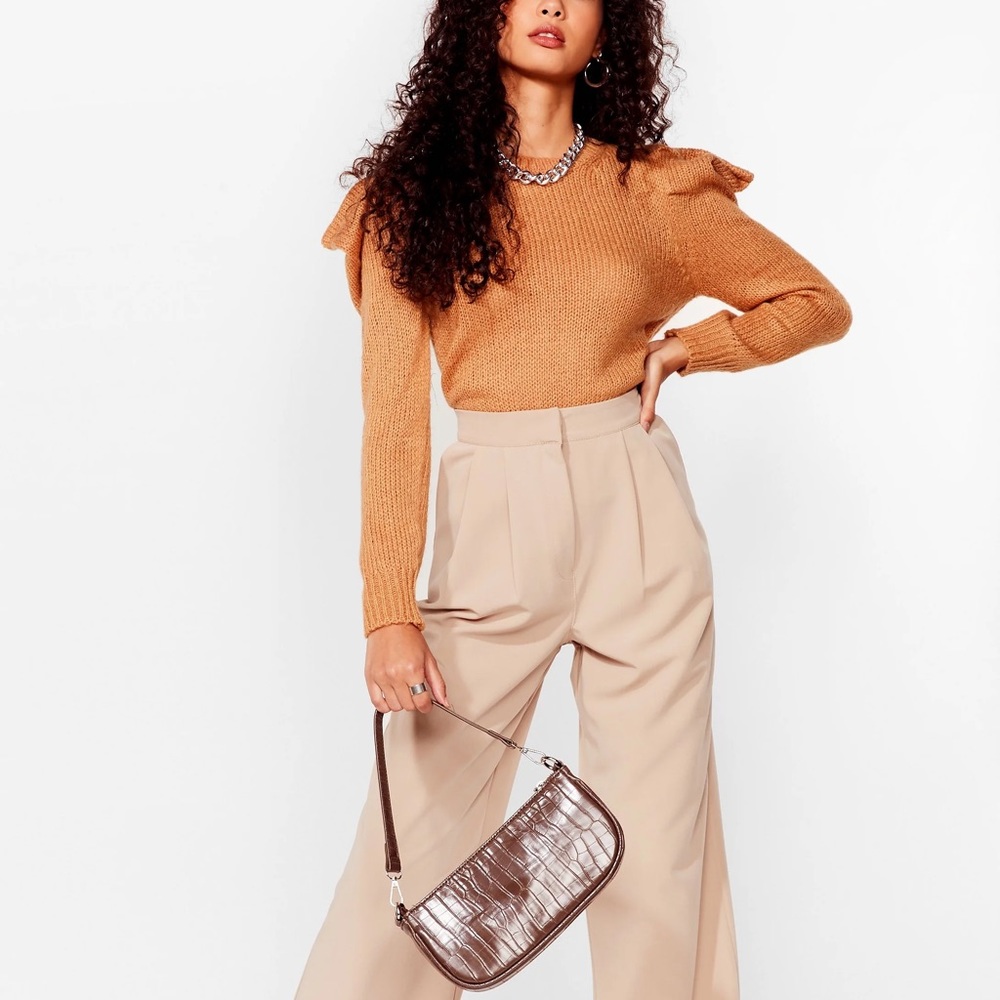 🐑 BRAVE SOUL IVORY PUFF SLEEVE KNIT SWEATER! - Picture 11 of 15